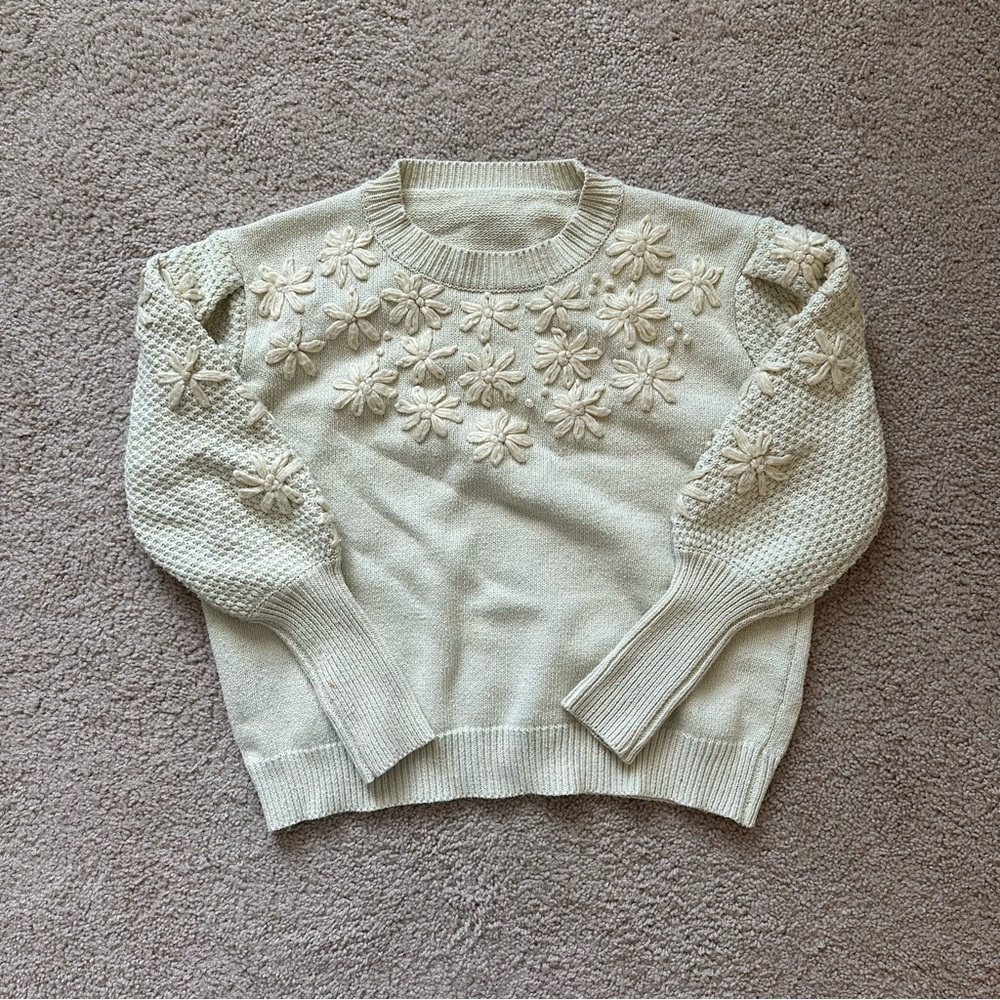 Floral Knitted Sweater